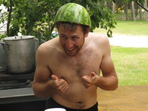 Glad we scooped out the watermelon first