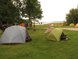 Tent up, drying stuff out