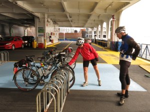 Elaine, Clarke on ferry