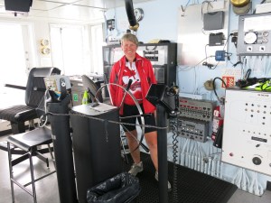 Elaine at helm
