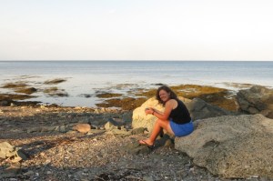 Louise enjoying the sunset