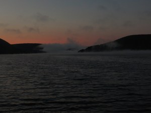 Morning fog over Lake Ainslie
