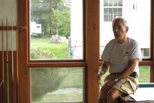 Bud briefing us on the ferry trip