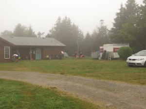 Breakfast was at the trailer