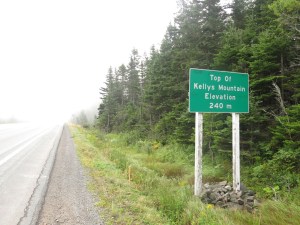Cresting Kelley's Mountain in the fog