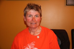 Elaine with her Sea to Sea to Sea pin