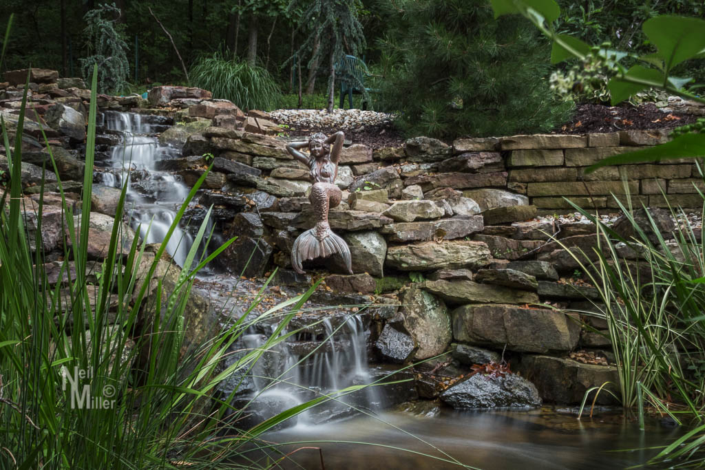 Waterfall and mermaid