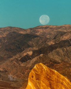Super Moon setting at Zabriskie Point